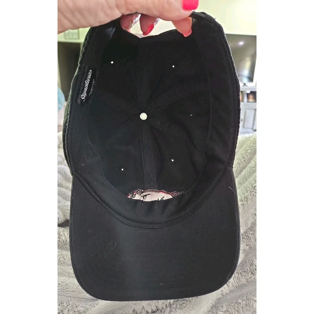 Arkansas Razorbacks Black Strap Back Hat Baseball Cap Black OS EUC!!